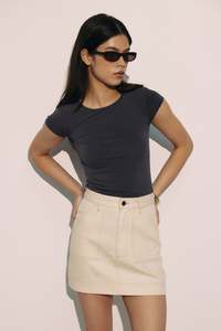 New Arrivals Women: UTILITY SKIRT, ECRU