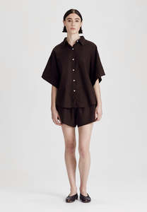 New Arrivals Women: BOYFRIEND SHIRT, COCOA