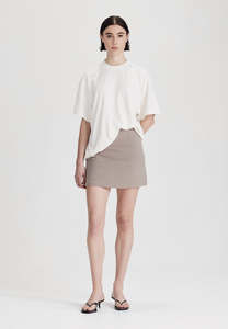 New Arrivals Women: HEMP JERSEY BOY TEE, RICE WHITE