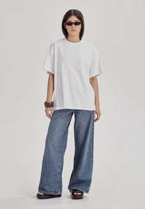 WOMENS BOY TEE, WHITE