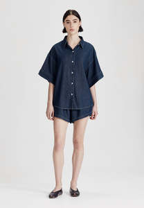 BOYFRIEND SHIRT, DARK CHAMBRAY