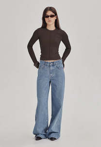 Last Ones Womens: REVERSE LONGSLEEVE, COLA