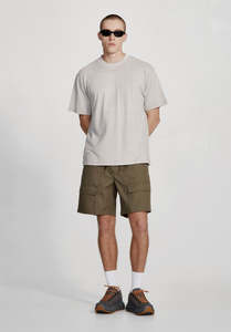 DRILL UTILITY SHORT, KHAKI
