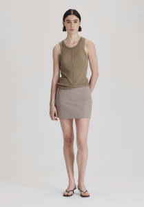WOMENS ULTRA FINE LAYER TANK, OLIVE