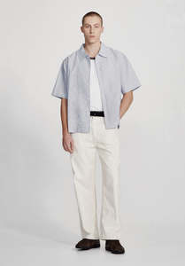 New Arrivals Men: MENS BOX FIT SHIRT, BLUE STRIPE