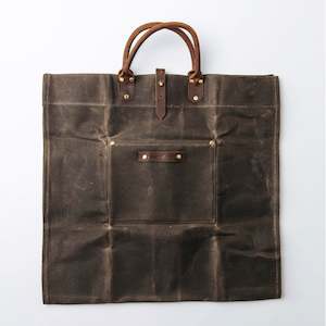 log bag: Waxed Canvas Log Carrier