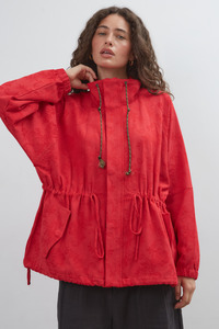 Commonplaceessentials: Wayfinder Pull In Jacket - Red