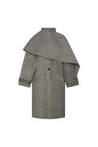 Lady Gingham Trench - Black/White