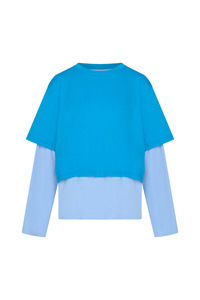 Commonplaceessentials: Blue Crush LS Tee - Bright Blue