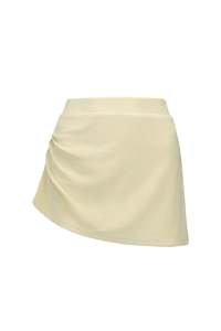 R24 Shellhouse: Terry Ruched Skirt - Butter