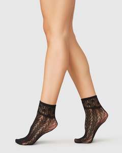 Swedish Stockings: Erica Crochet Socks - Black