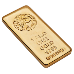 Gold Bar: 1 Kg Gold Cast Bar Perth Mint