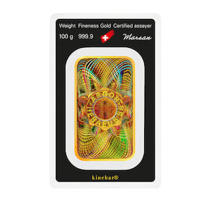 100g Minted Gold Bar – Argor-Heraeus Kinebar 999.9