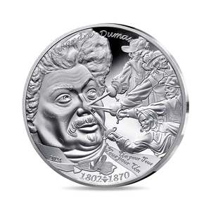 Numismatic Coins - View our collections: Alexandre Dumas 10€ Silver coin – Circulating quality – 2024