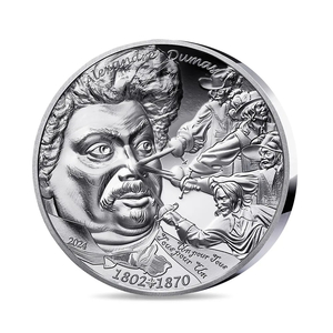 Numismatic Coins - View our collections: Alexandre Dumas 20€ Silver 1 Oz High Relief coin – 2024