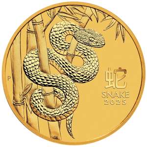 1/4oz Gold Bullion Coin – Australian Lunar Series III 2025 Year of the Snake