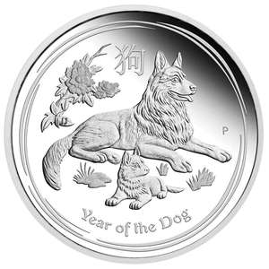 Australian Lunar Silver Coin Series II 2018 Year of the Dog – 10oz Silver Bullion Coin