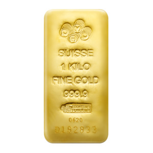 Gold Bar: 1 Kg Gold Cast Bar PAMP Suisse