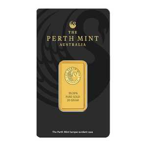 Bullion: 20g Perth Mint Gold Minted Bar – Kangaroo