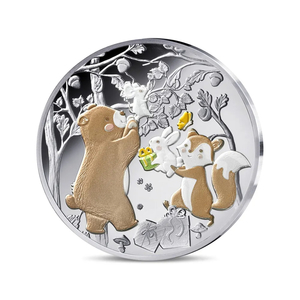 My first coin – Set : 5€ Silver coin + stuffed animal – 2026