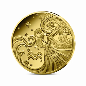 5€ 1/2g gold coin – Astrological signs – Aquarius – 2026