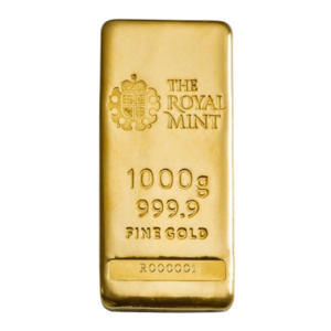 Gold Bar: 1 kg Gold Bar – Britannia (The Royal Mint)