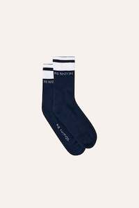 Accessories: Homage Sock | Dark Navy/Optic White