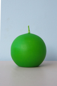 Homewares: Large Ball Candle | Lime