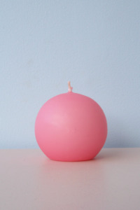 National Candles: Small Ball Candle | Pink