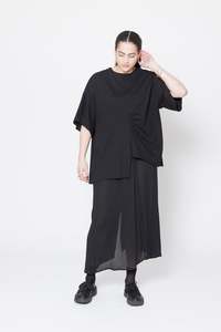 Contrast Tee | Black Knit