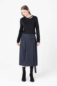 Transform Skirt | Charcoal Stripe