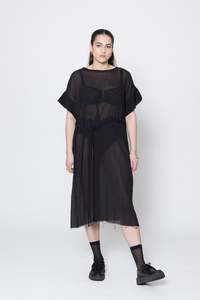 Borderline Dress | Black Crinkle