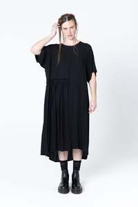Products: We Float Dress | Black Seersucker