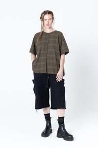 Gallery Tee | Khaki Plaid