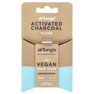 Personal Care: Dr Tung's - Activated Charcoal Floss - Vegan