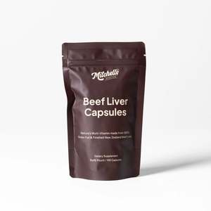 Supplements: Mitchells Beef Liver 150 cap POUCH