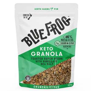 Grocery Cereal: Blue Frog Keto Granola Toasted Seeds Vanilla Sea Salt 350g