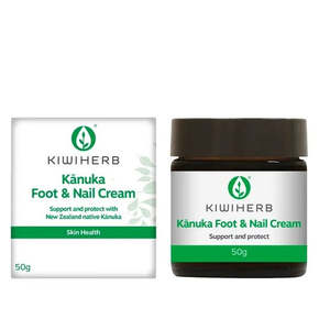 Personal Care Natural Skin Care: Kiwiherb Kanuka Foot & Nail Care Cream 50g