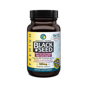 Supplements Digestive Support: Amazing Herbs - Black Cumin Seed Oil 500mg 90's
