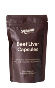 Supplements Wholefood Supplements: Mitchells Beef Liver 150 cap POUCH