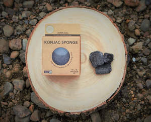 Nudi Point Konjac Facial Sponge - Charcoal