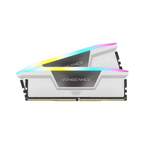 Desktop Memory: Corsair Vengeance RGB 32GB (2x16GB) DDR5-6000 CL30 Memory - White (CMH32GX5M2B6000Z30W)