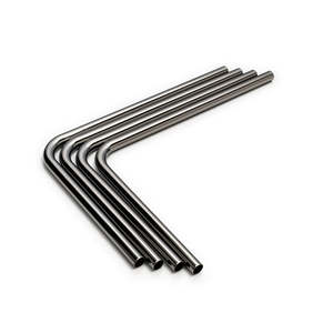 Custom Watercooling: Bitspower Pre-bent 90-Degree Brass Hard Tubing 14mm OD Black Sparkle - Length 220x300mm