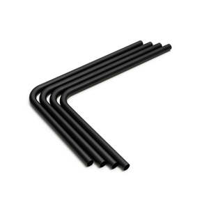 Bitspower Pre-bent 90-Degree Brass Hard Tubing 14mm OD Carbon Black - Length 220x300mm
