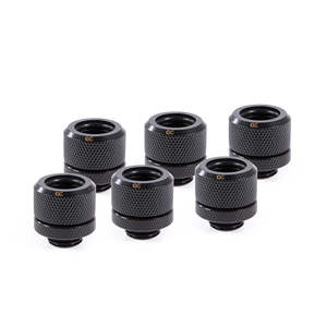 Alphacool Eiszapfen 14mm Hard Tube Compression Fitting Six Pack - Black