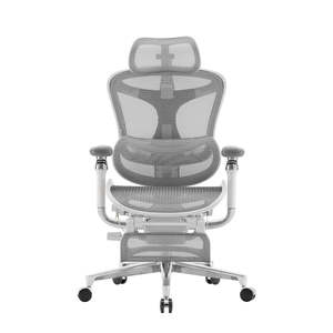 Furniture: Sihoo C500 Mesh Ergonomic Office Chair with Footrest - White