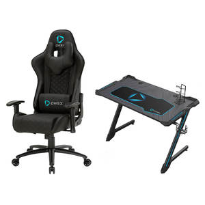 Furniture: ONEX GX3 and GD1200Z Chair and RGB Desk Combo - Black