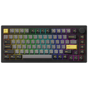 Akko 5075B Plus Black and Gold 75% RGB Wireless Mechanical Keyboard - Cream Yell&hellip;