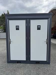 Portable Toilet Bathroom: DOUBLE TOILET WITH BASIN**IN STOCK**