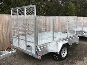 8x5 Single Axle 900mm Cage High Ramped Tilt Trailer - GIVE US A CALL